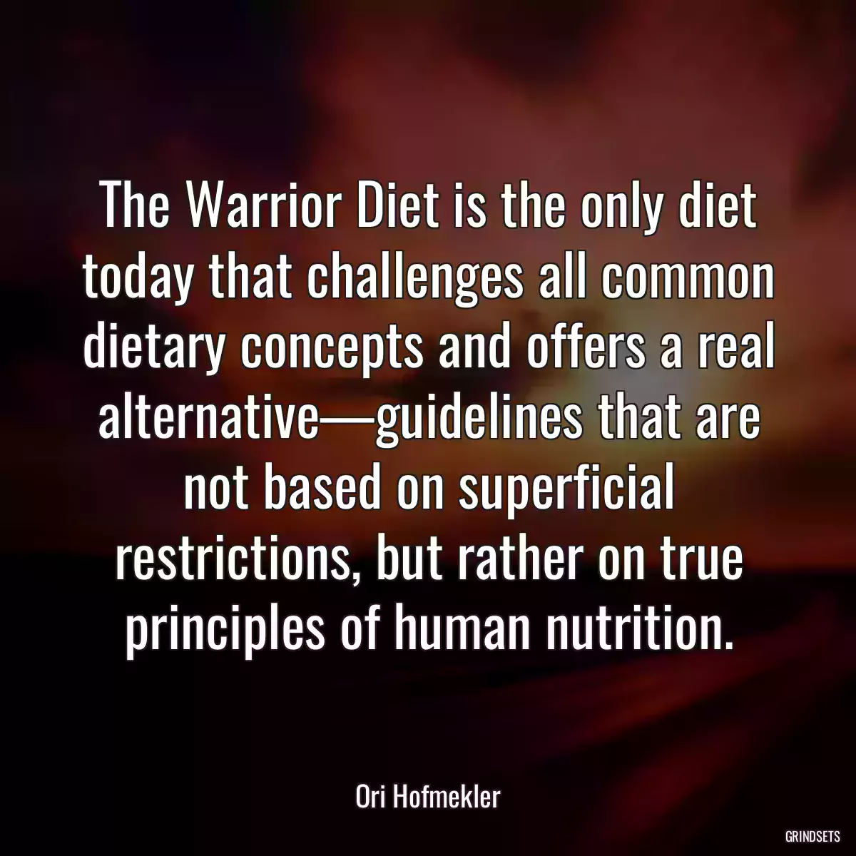 The Warrior Diet is the only diet today that challenges all common dietary concepts and offers a real alternative—guidelines that are not based on superficial restrictions, but rather on true principles of human nutrition.