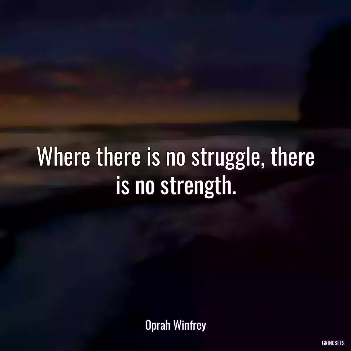 Where there is no struggle, there is no strength.