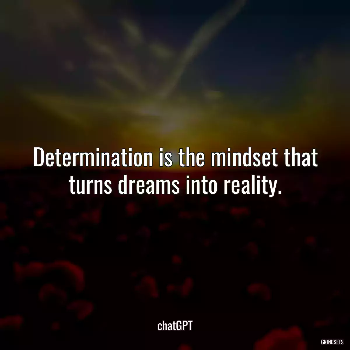 Determination is the mindset that turns dreams into reality.