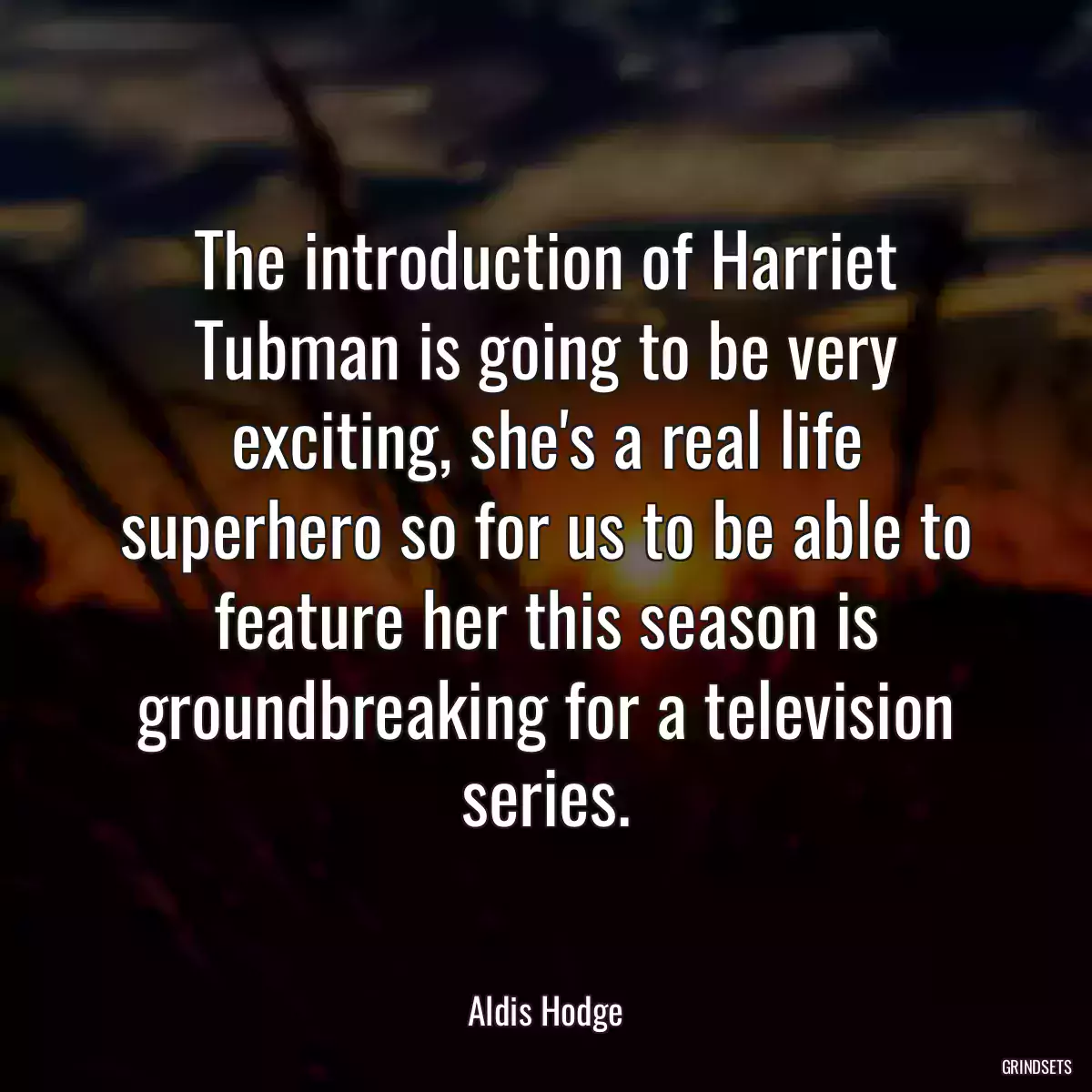 The introduction of Harriet Tubman is going to be very exciting, she\'s a real life superhero so for us to be able to feature her this season is groundbreaking for a television series.