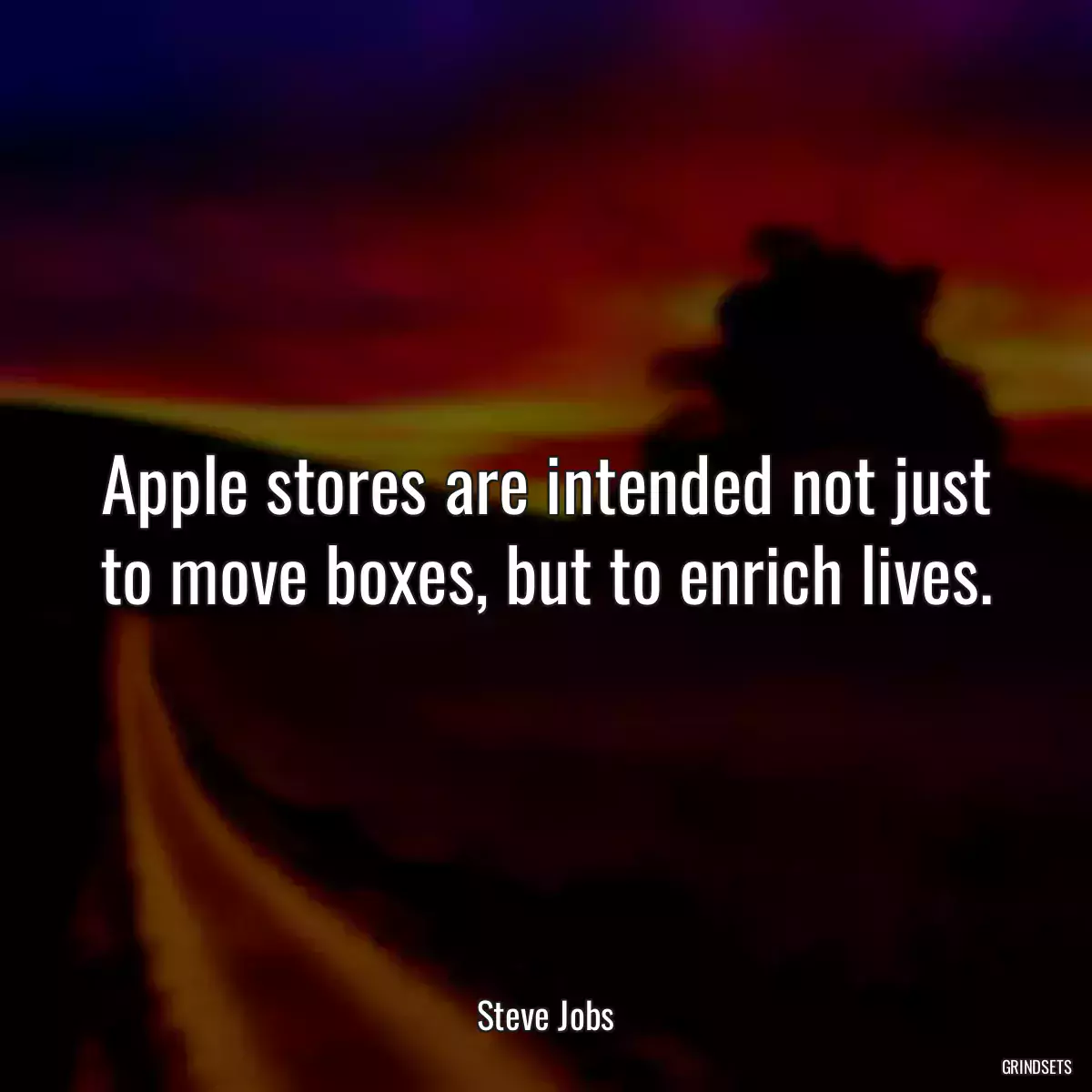 Apple stores are intended not just to move boxes, but to enrich lives.