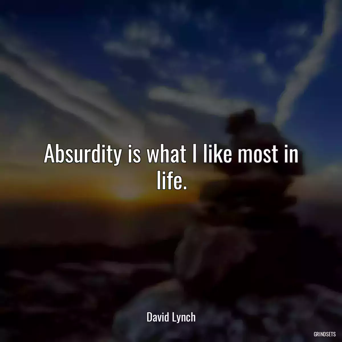 Absurdity is what I like most in life.