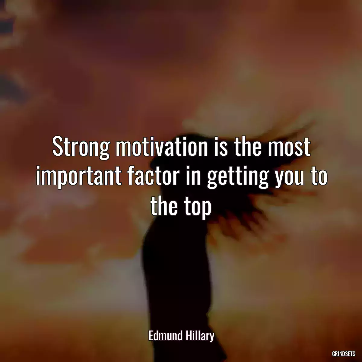 Strong motivation is the most important factor in getting you to the top