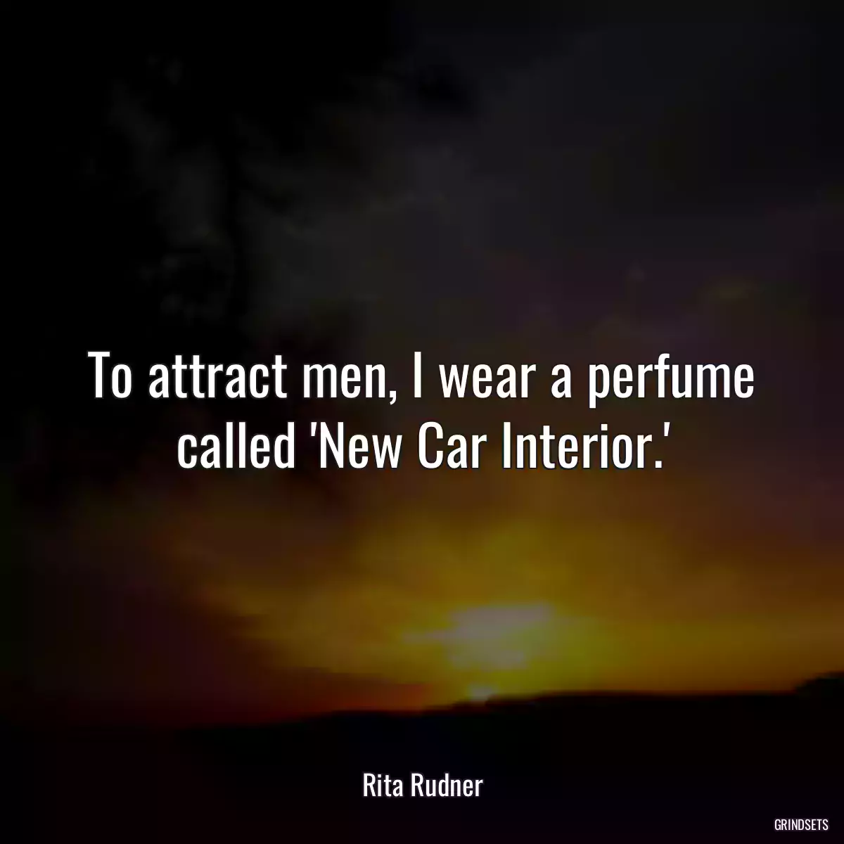 To attract men, I wear a perfume called \'New Car Interior.\'