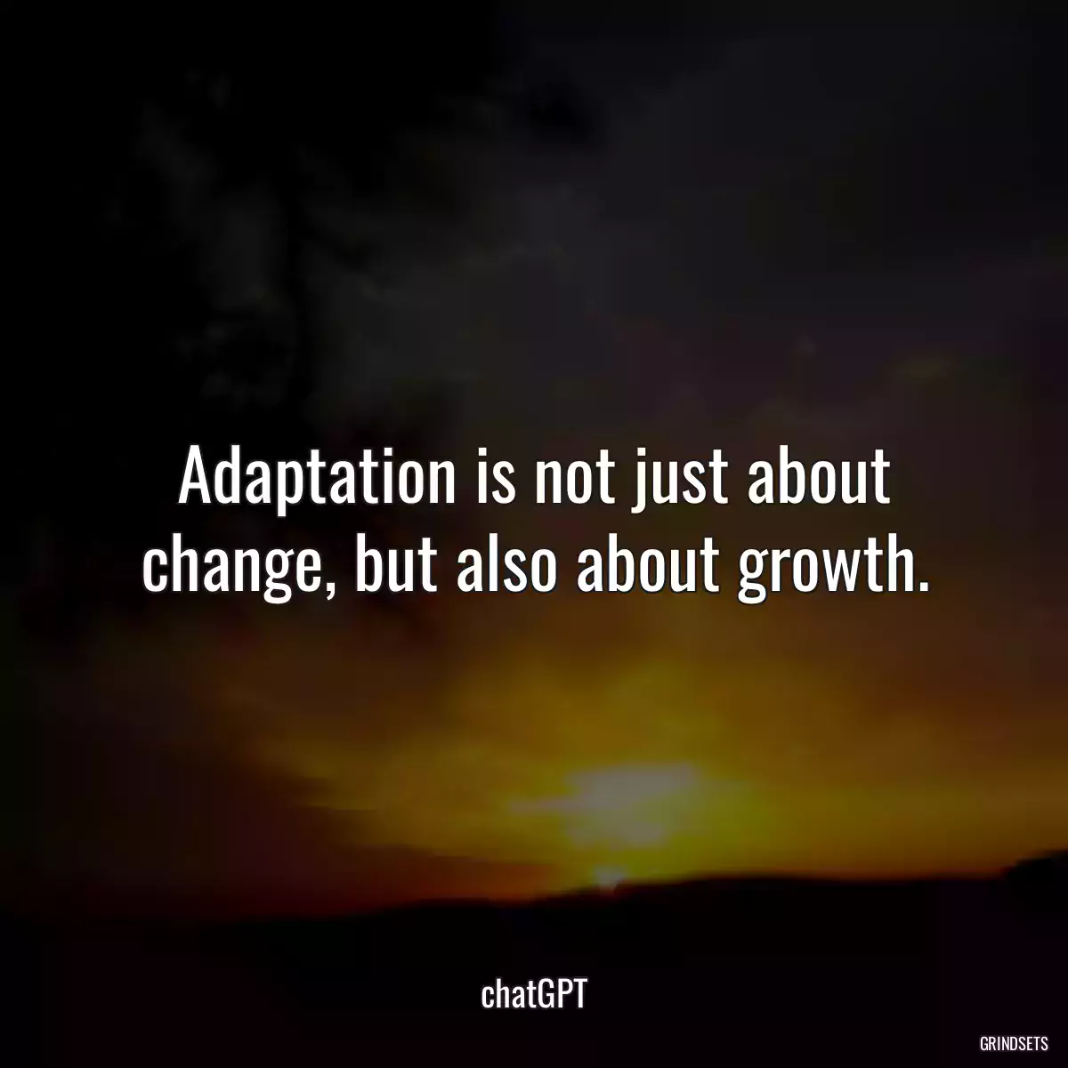 Adaptation is not just about change, but also about growth.