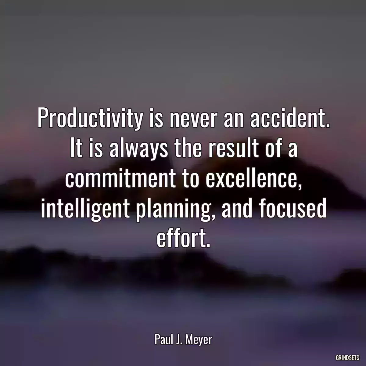 Productivity is never an accident. It is always the result of a commitment to excellence, intelligent planning, and focused effort.