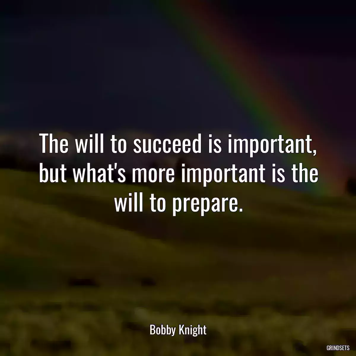 The will to succeed is important, but what\'s more important is the will to prepare.