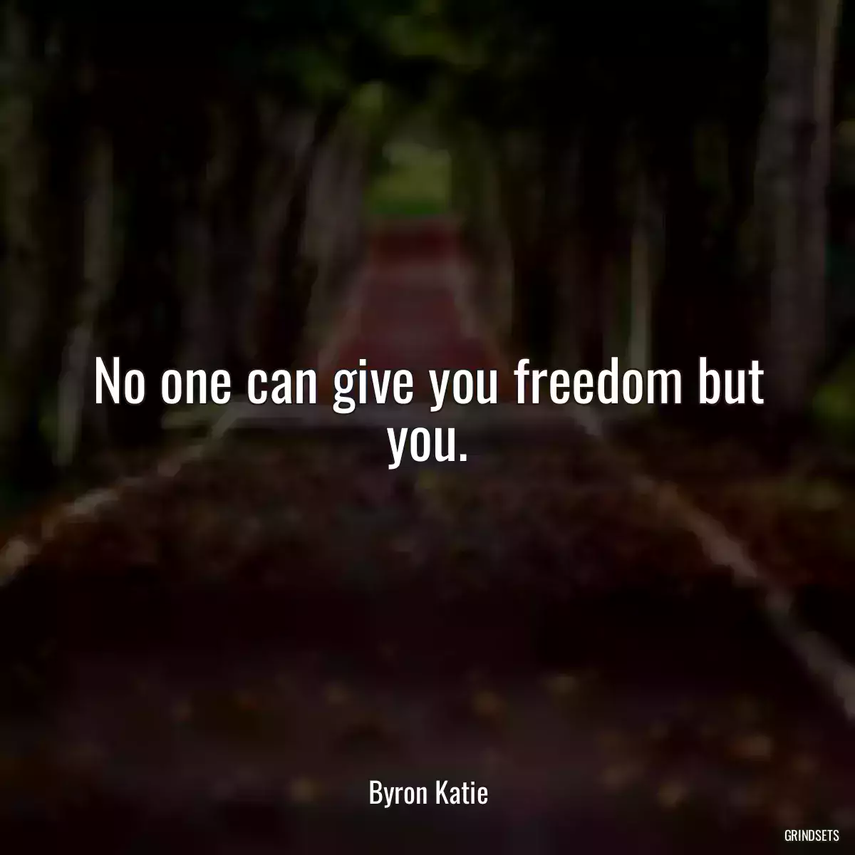 No one can give you freedom but you.