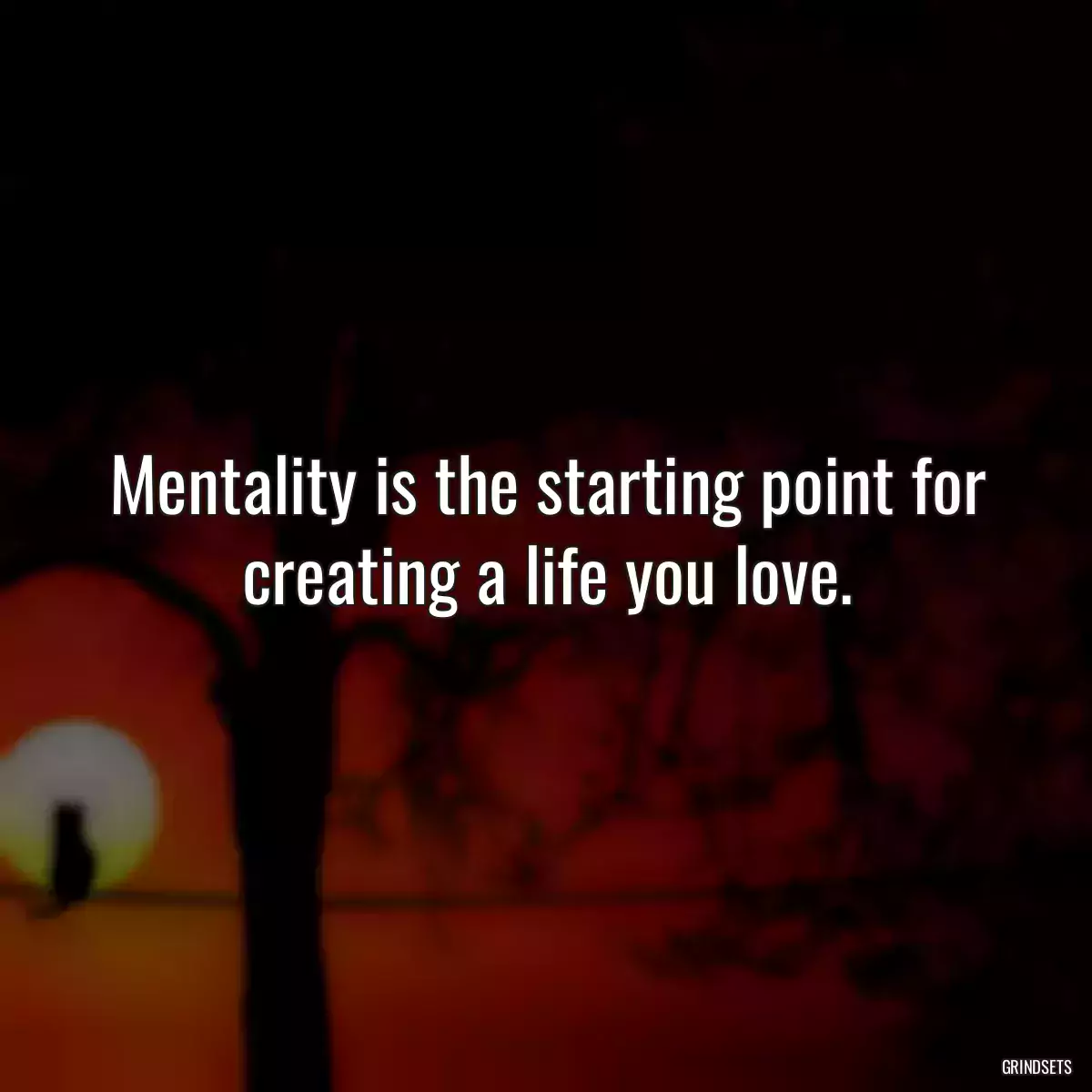 Mentality is the starting point for creating a life you love.