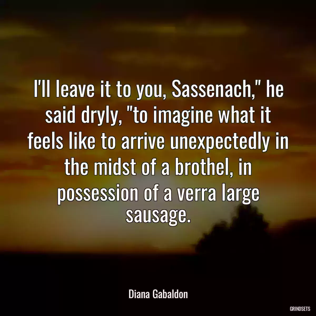 I\'ll leave it to you, Sassenach,\