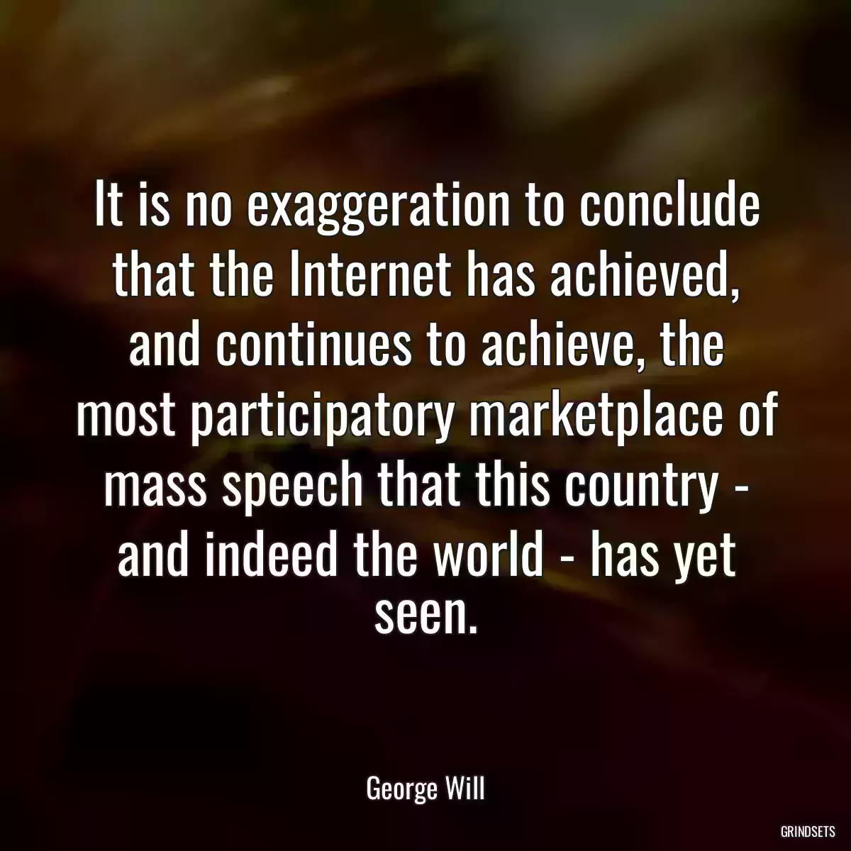 It is no exaggeration to conclude that the Internet has achieved, and continues to achieve, the most participatory marketplace of mass speech that this country - and indeed the world - has yet seen.