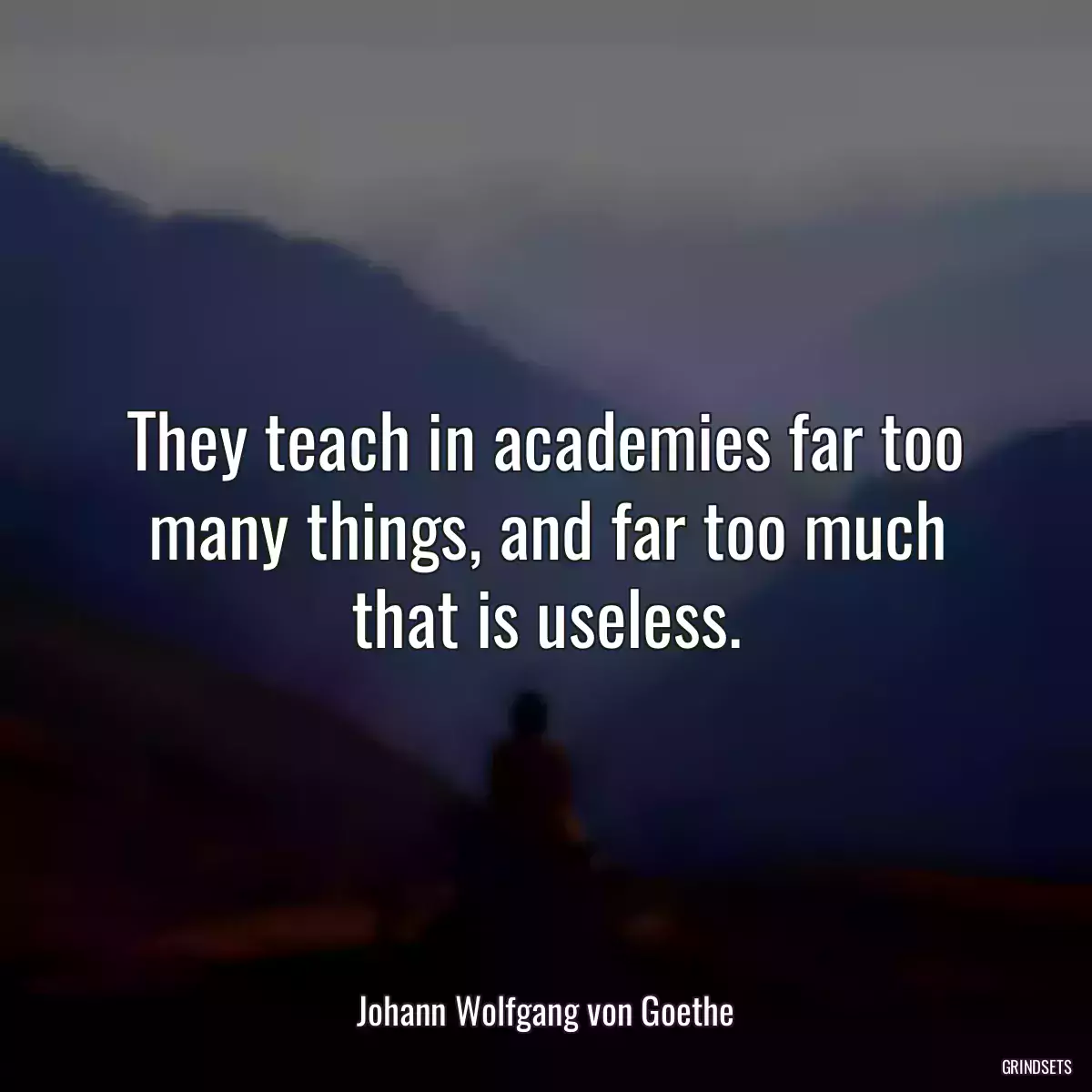 They teach in academies far too many things, and far too much that is useless.