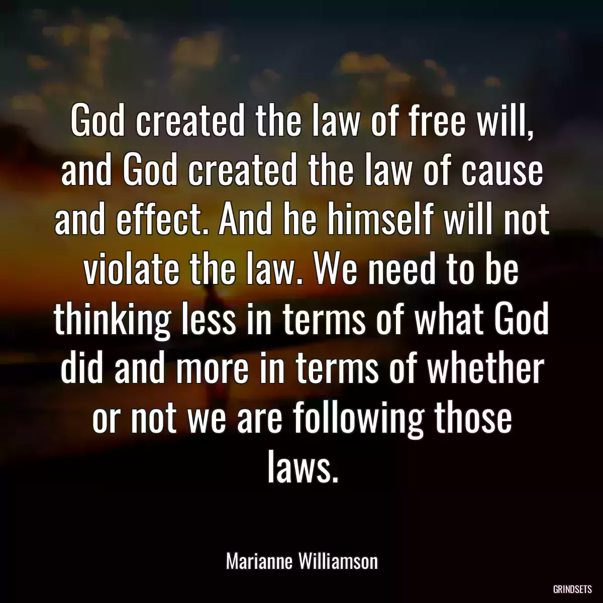 God created the law of free will, and God created the law of cause and effect. And he himself will not violate the law. We need to be thinking less in terms of what God did and more in terms of whether or not we are following those laws.