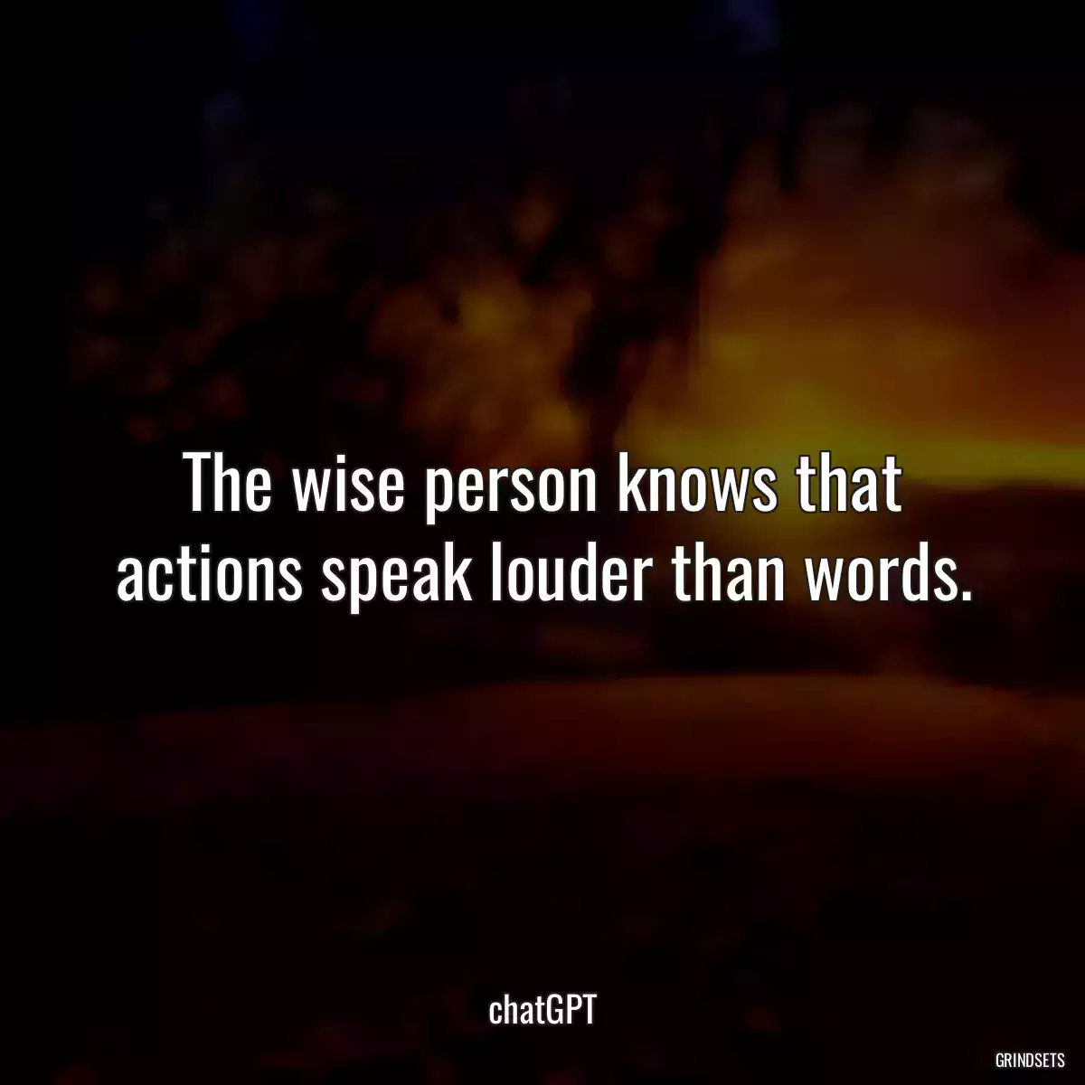 The wise person knows that actions speak louder than words.