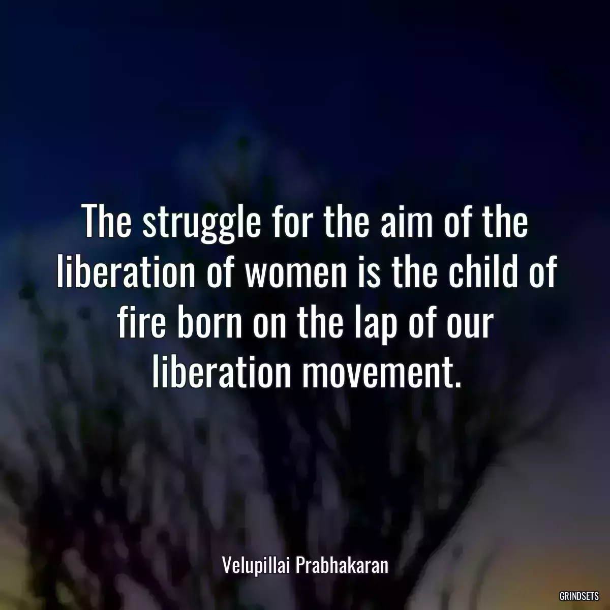 The struggle for the aim of the liberation of women is the child of fire born on the lap of our liberation movement.