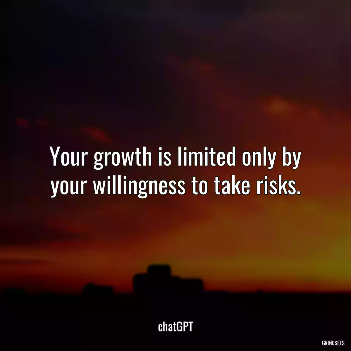 Your growth is limited only by your willingness to take risks.