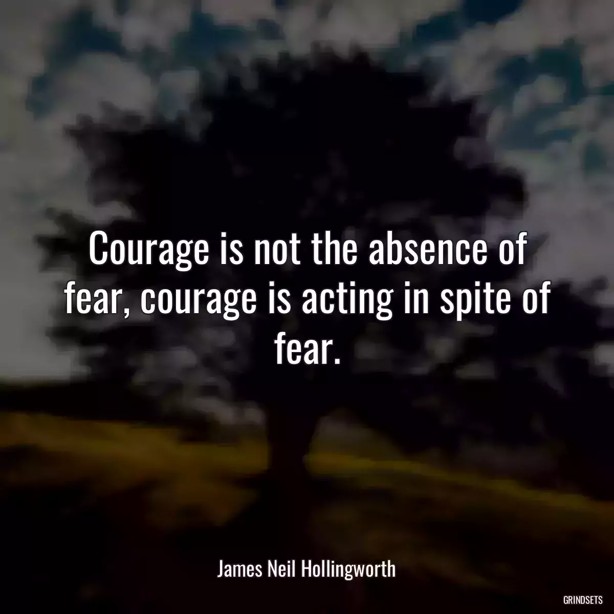 Courage is not the absence of fear, courage is acting in spite of fear.