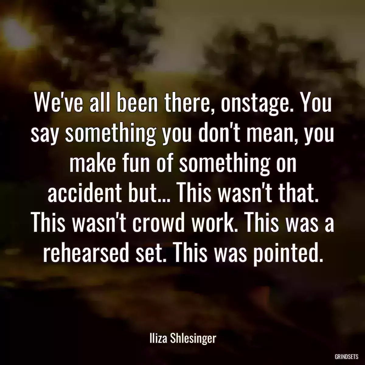 We\'ve all been there, onstage. You say something you don\'t mean, you make fun of something on accident but... This wasn\'t that. This wasn\'t crowd work. This was a rehearsed set. This was pointed.