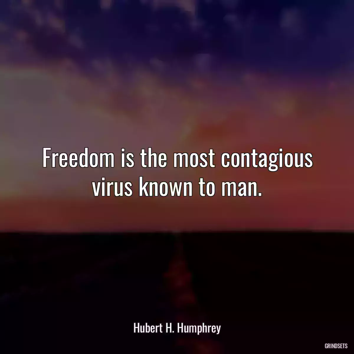 Freedom is the most contagious virus known to man.