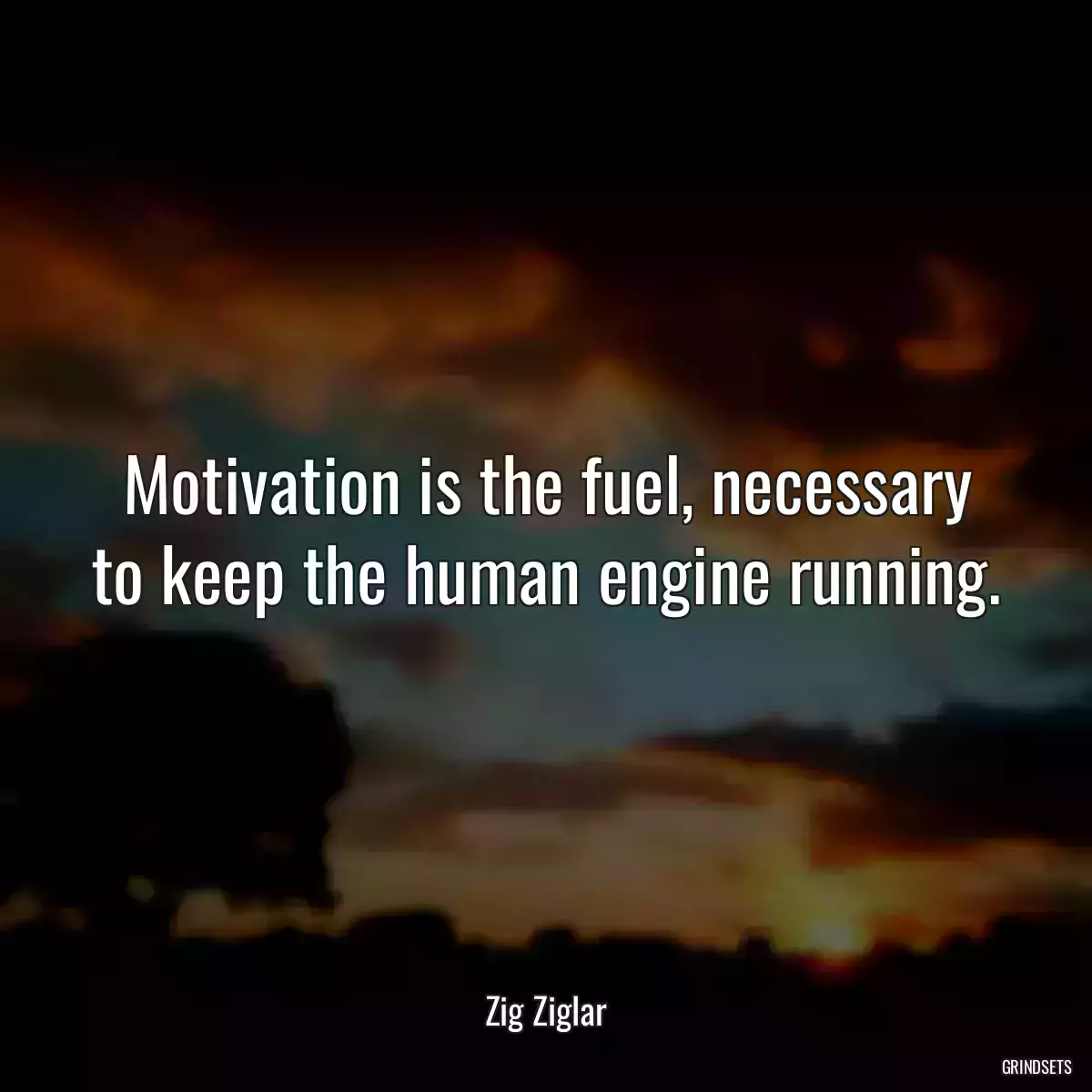 Motivation is the fuel, necessary to keep the human engine running.