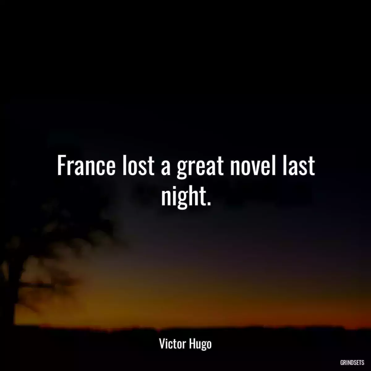 France lost a great novel last night.