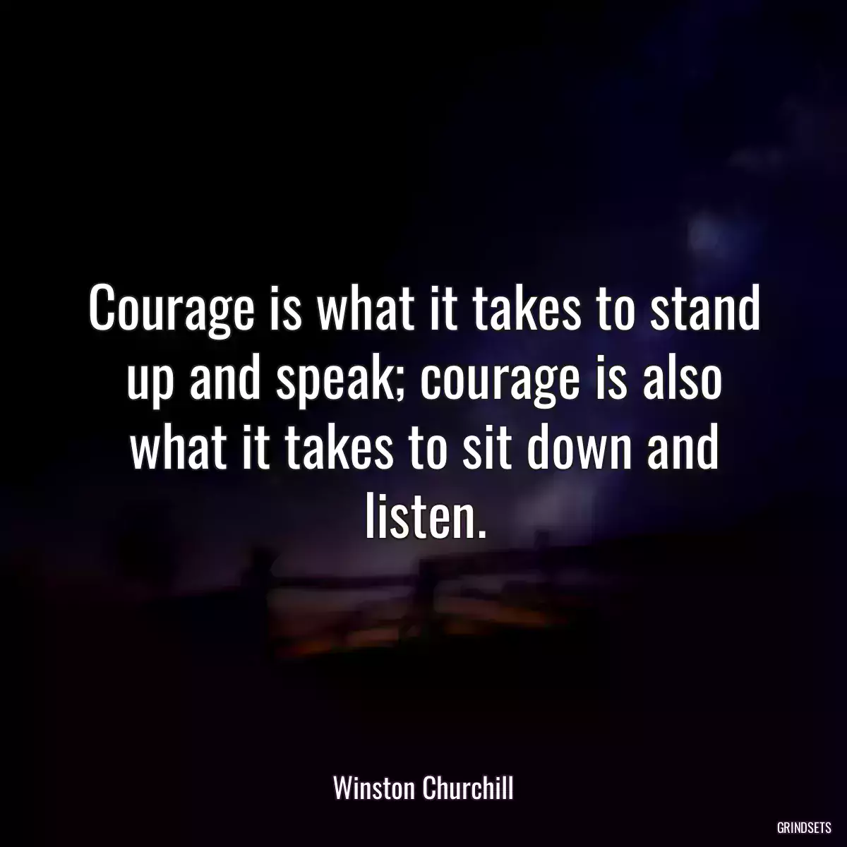 Courage is what it takes to stand up and speak; courage is also what it takes to sit down and listen.