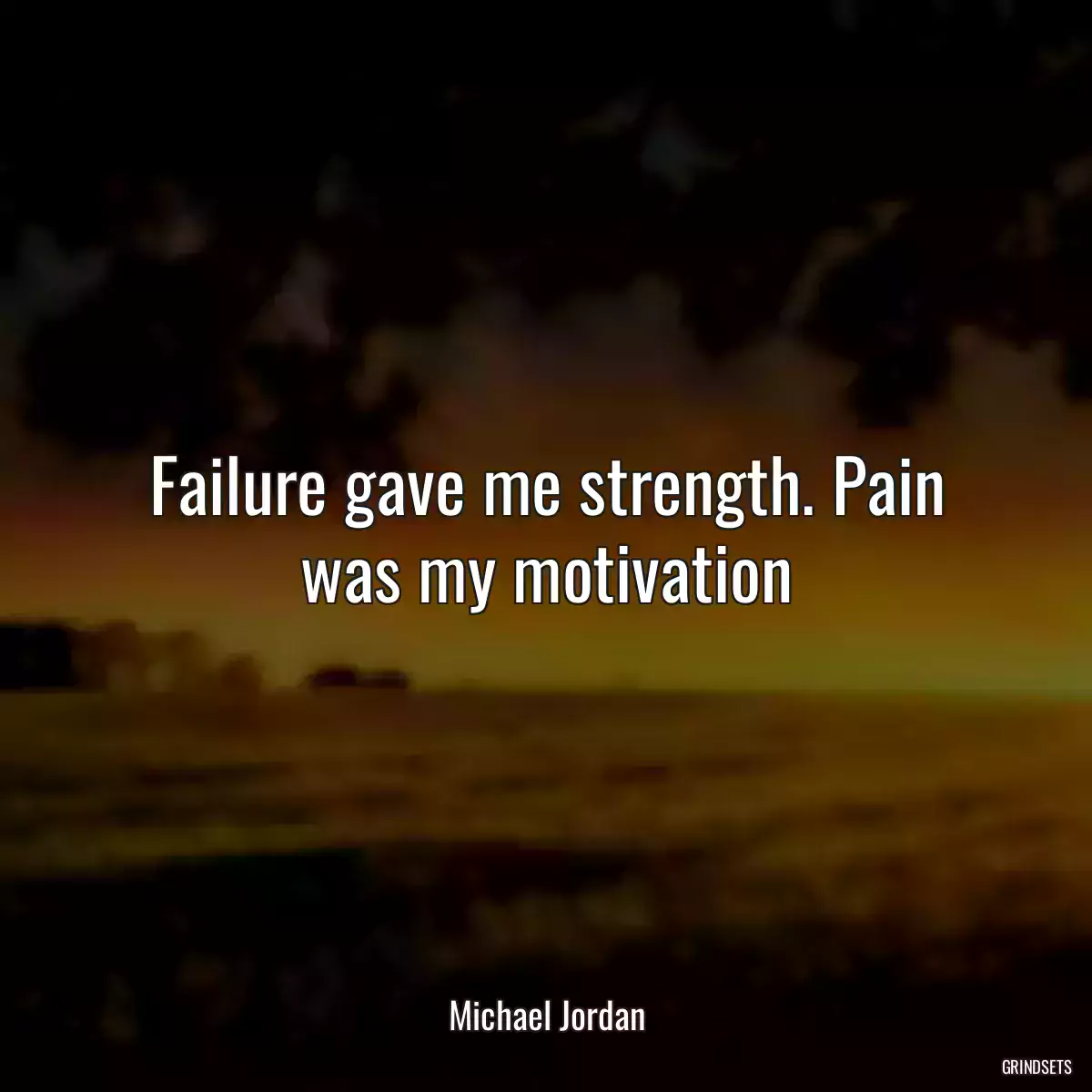 Failure gave me strength. Pain was my motivation