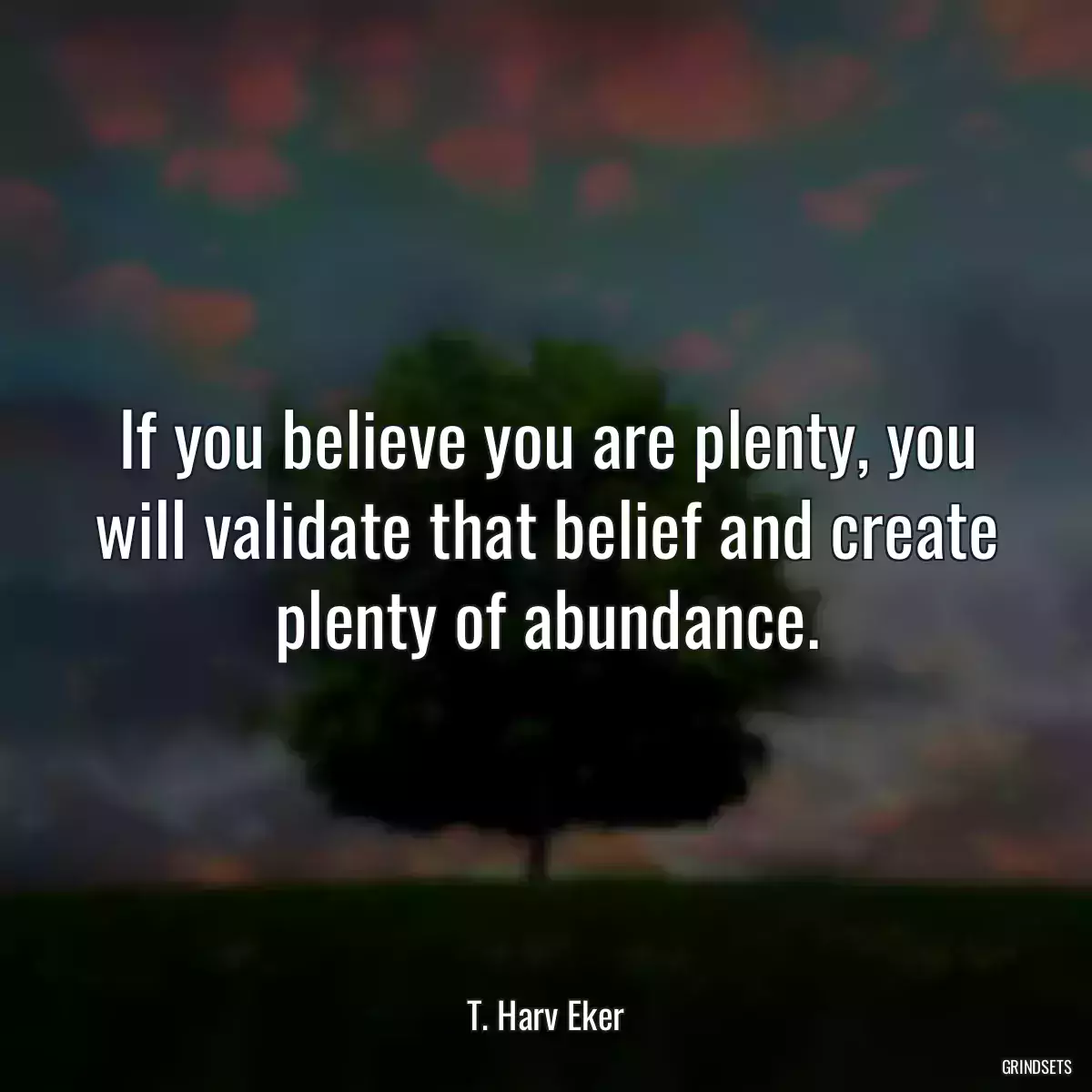 If you believe you are plenty, you will validate that belief and create plenty of abundance.