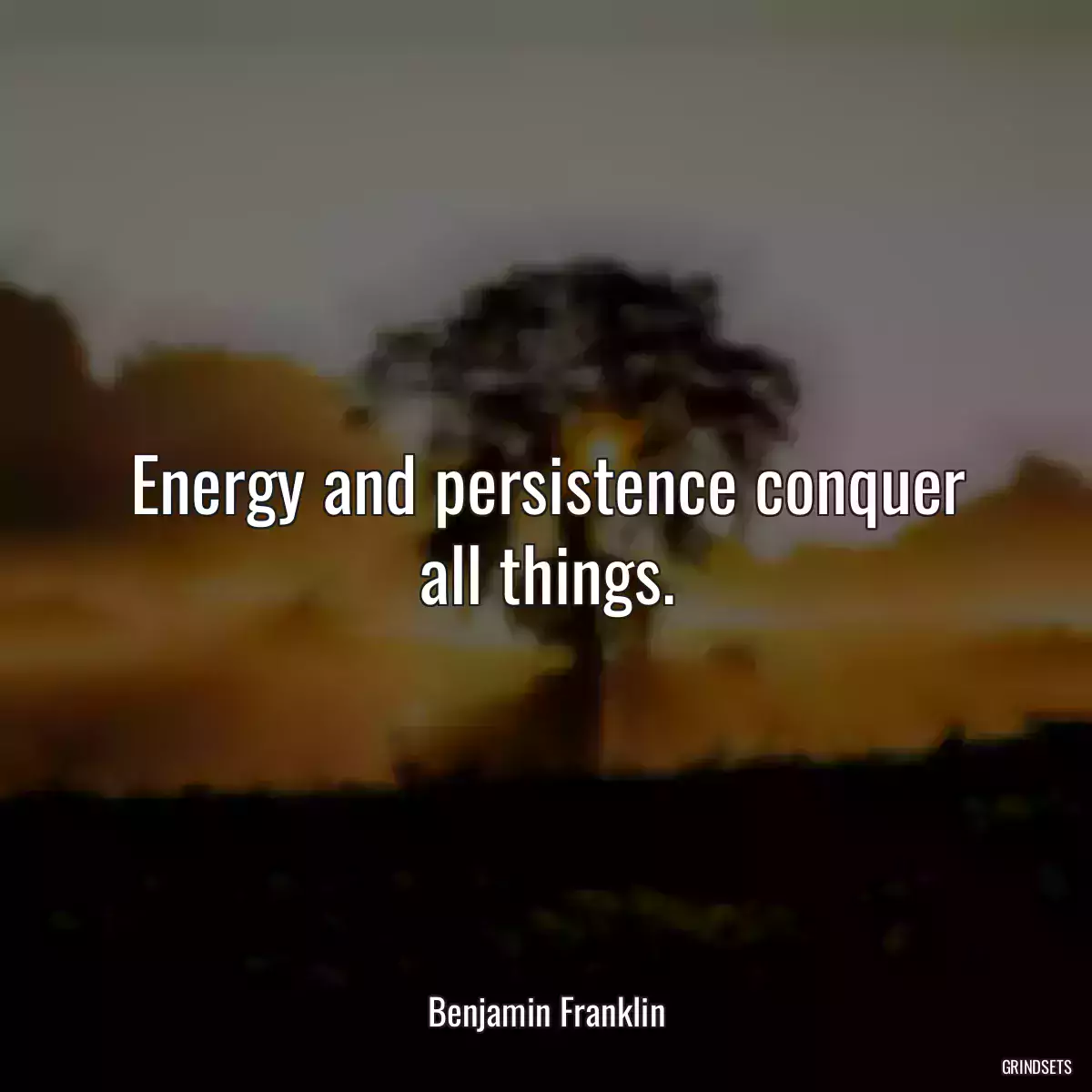 Energy and persistence conquer all things.