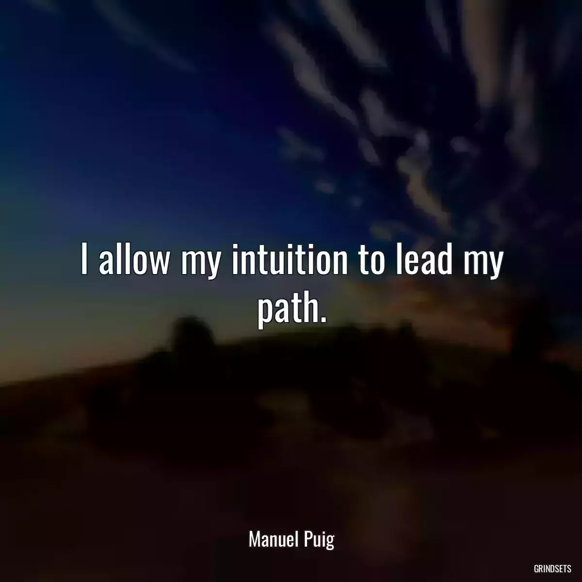 I allow my intuition to lead my path.