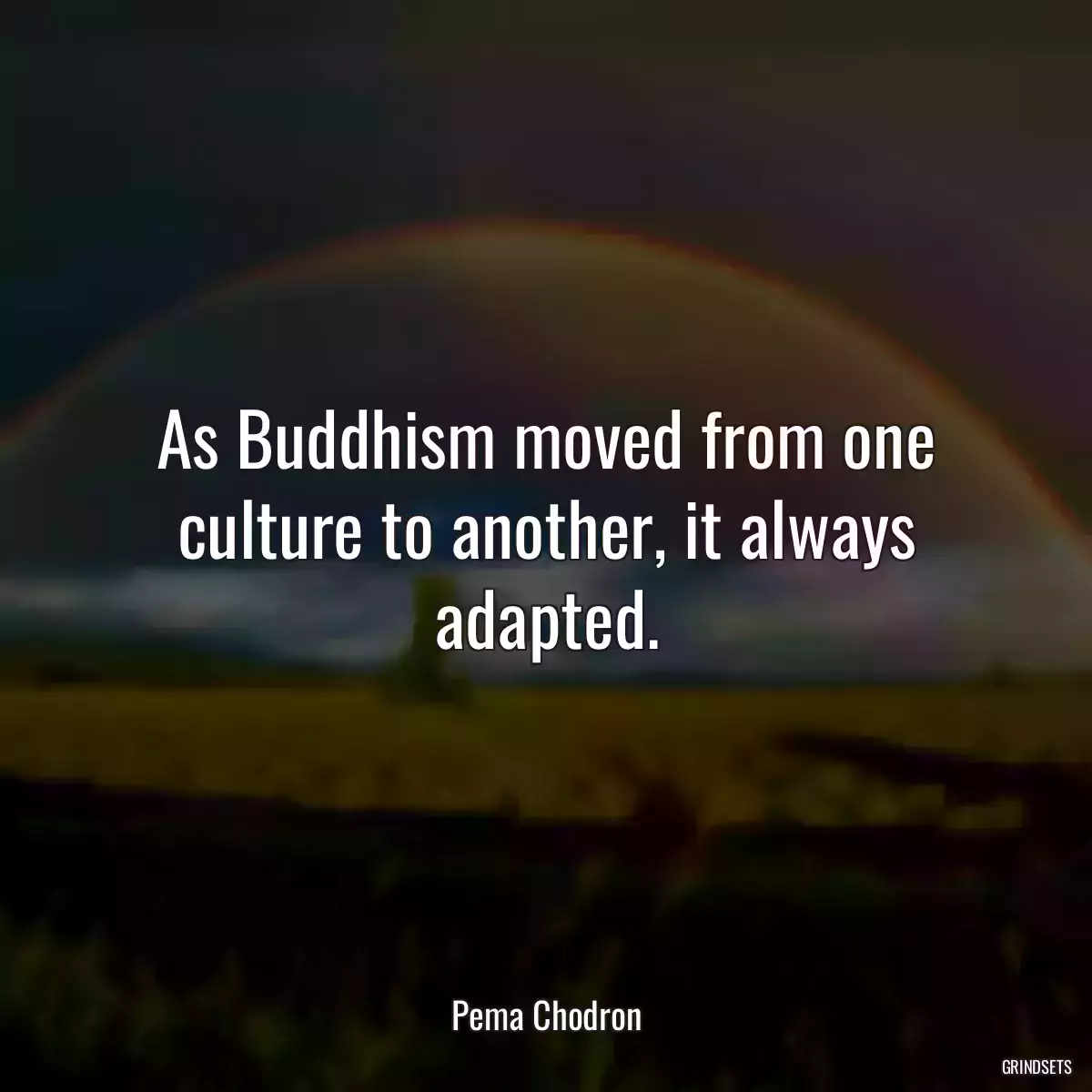 As Buddhism moved from one culture to another, it always adapted.