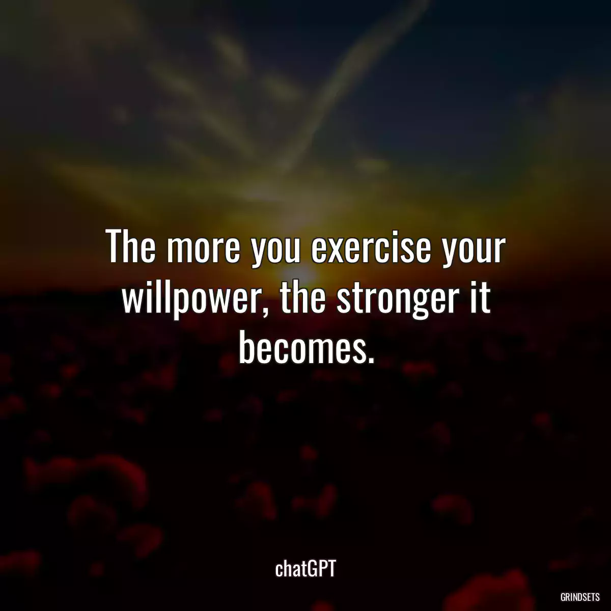 The more you exercise your willpower, the stronger it becomes.