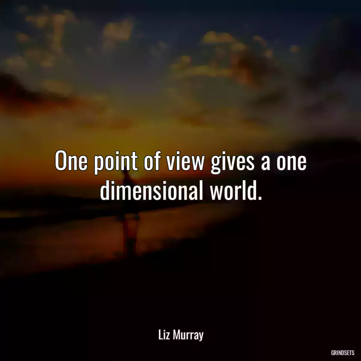 One point of view gives a one dimensional world.