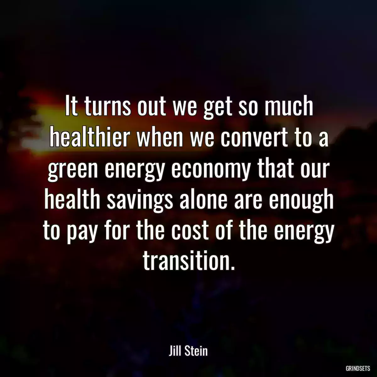 It turns out we get so much healthier when we convert to a green energy economy that our health savings alone are enough to pay for the cost of the energy transition.