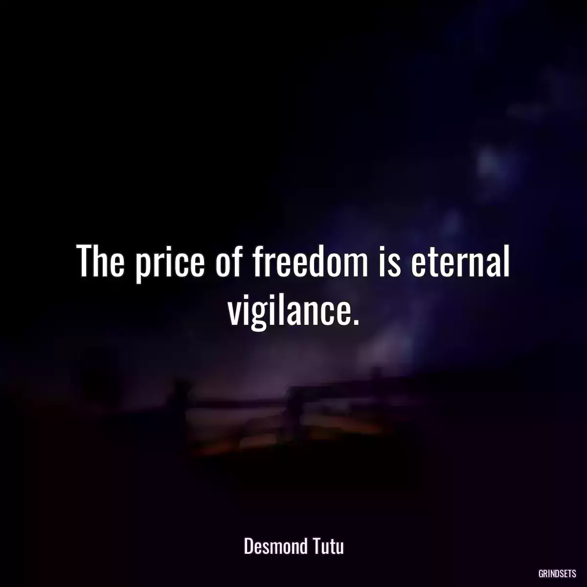 The price of freedom is eternal vigilance.