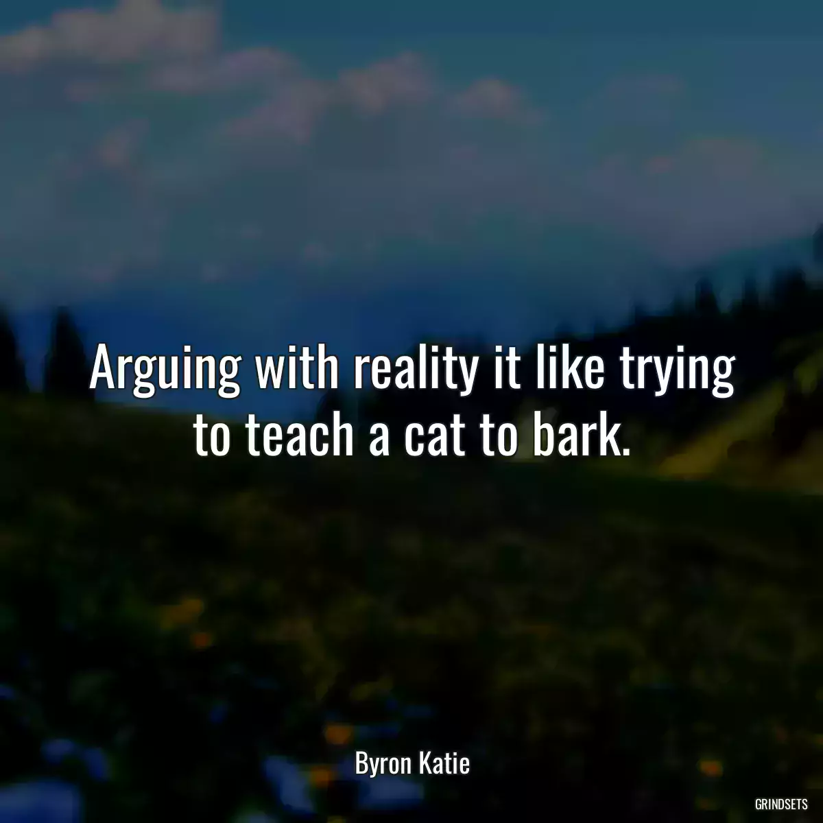 Arguing with reality it like trying to teach a cat to bark.