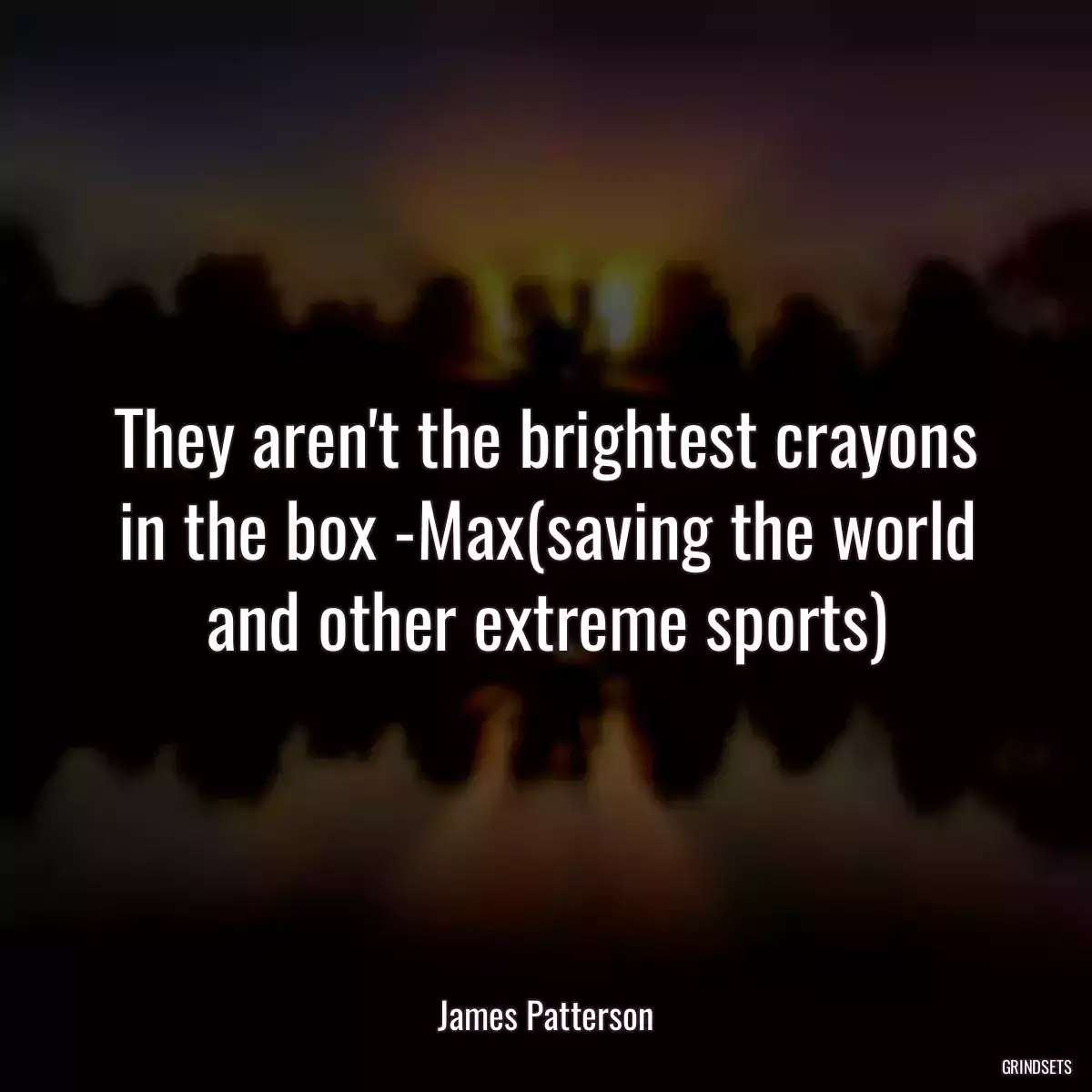 They aren\'t the brightest crayons in the box -Max(saving the world and other extreme sports)