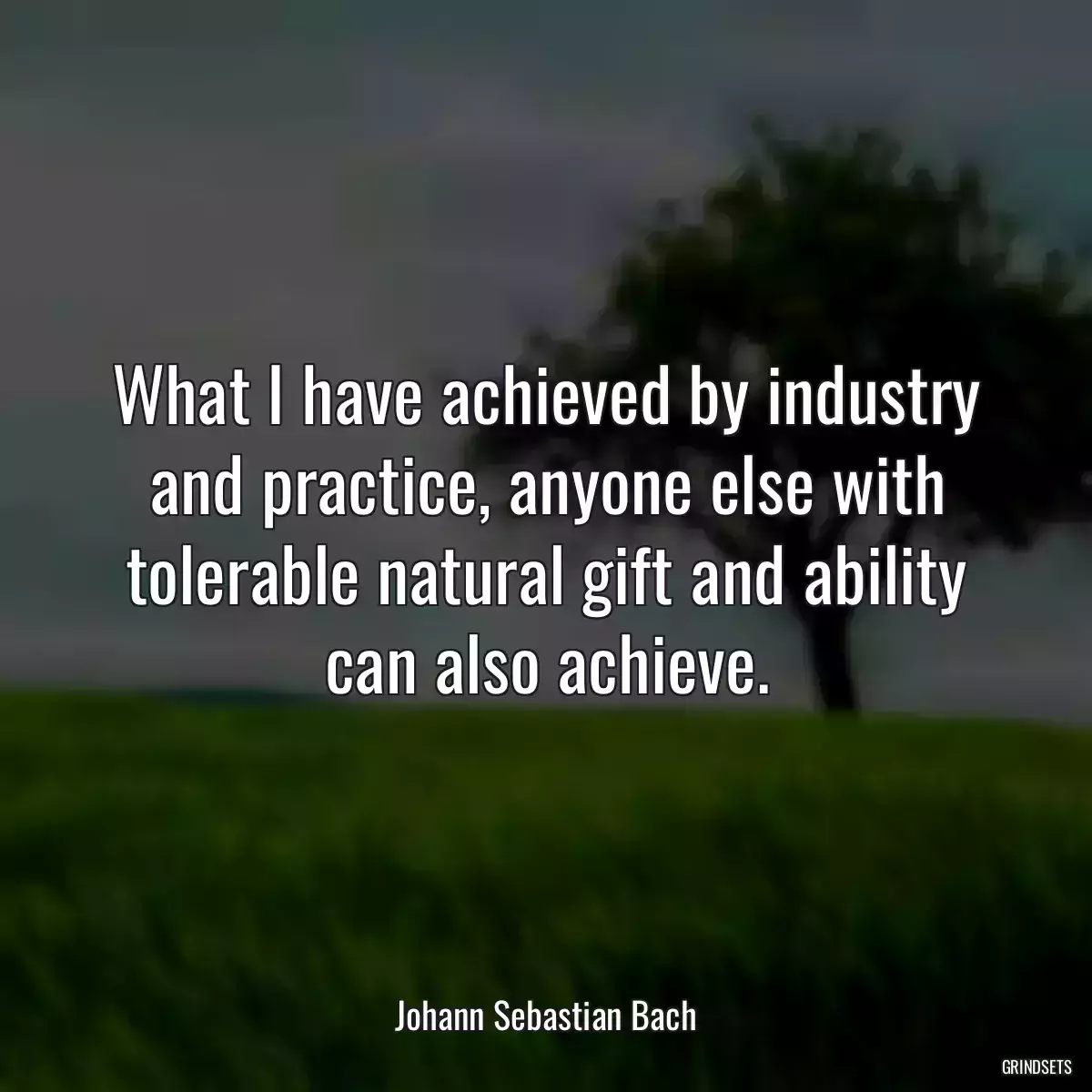 What I have achieved by industry and practice, anyone else with tolerable natural gift and ability can also achieve.