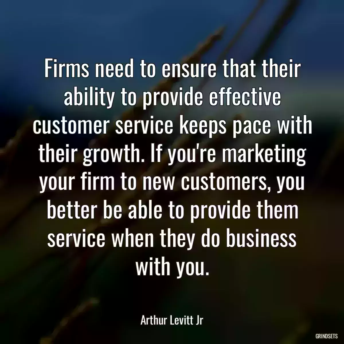 Firms need to ensure that their ability to provide effective customer service keeps pace with their growth. If you\'re marketing your firm to new customers, you better be able to provide them service when they do business with you.