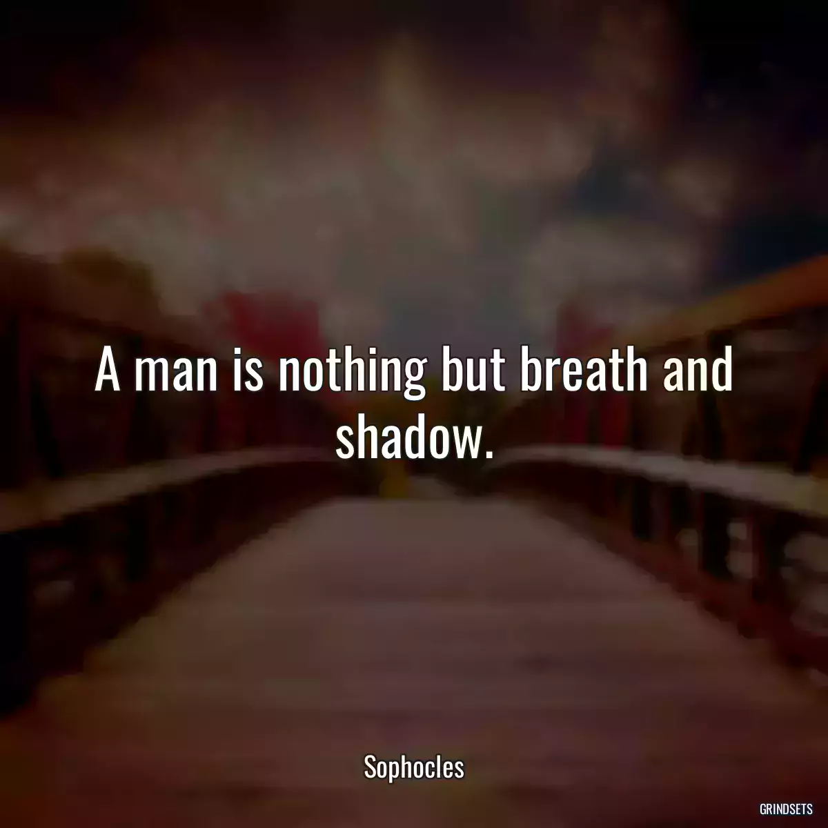 A man is nothing but breath and shadow.