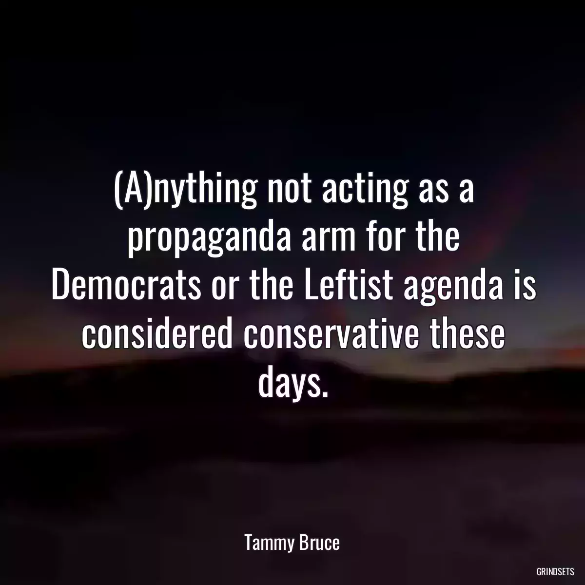 (A)nything not acting as a propaganda arm for the Democrats or the Leftist agenda is considered conservative these days.