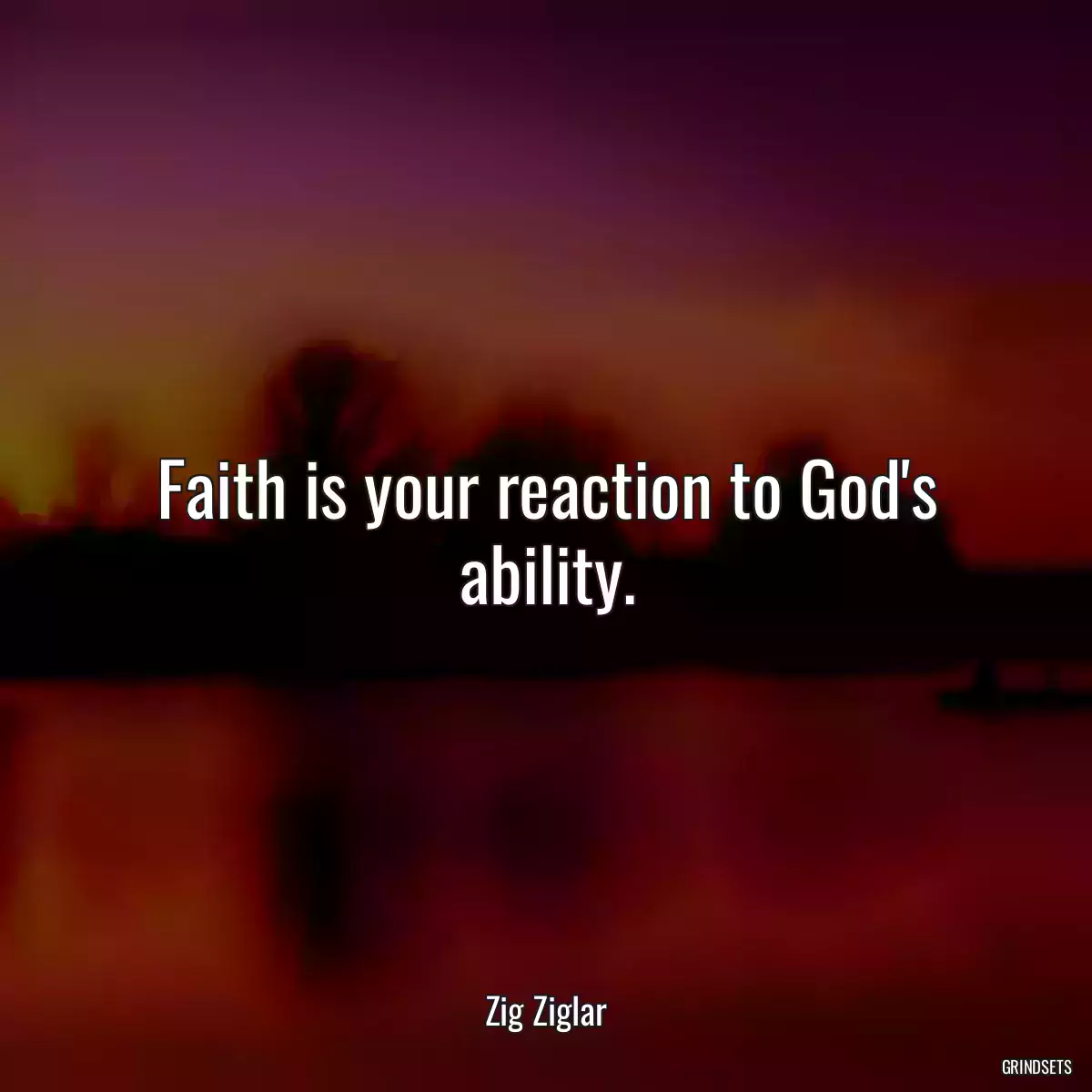 Faith is your reaction to God\'s ability.