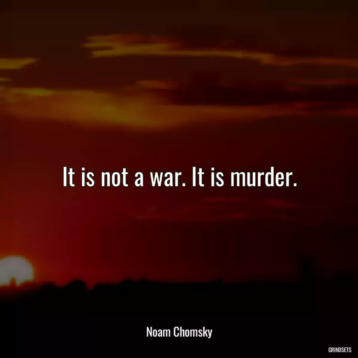 It is not a war. It is murder.