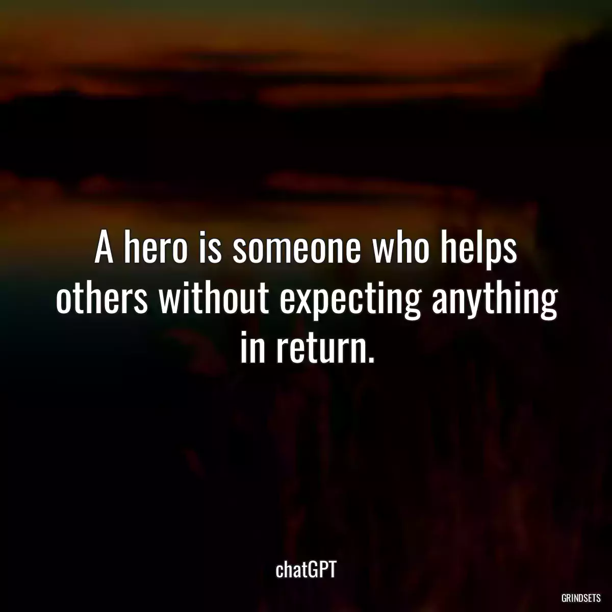 A hero is someone who helps others without expecting anything in return.