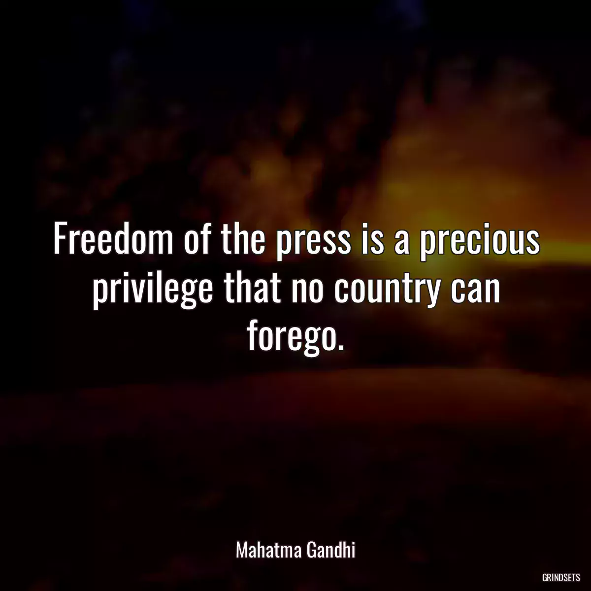 Freedom of the press is a precious privilege that no country can forego.