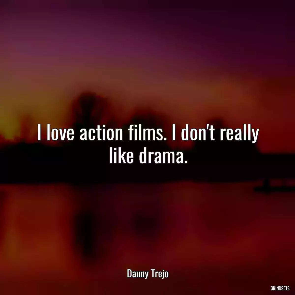 I love action films. I don\'t really like drama.