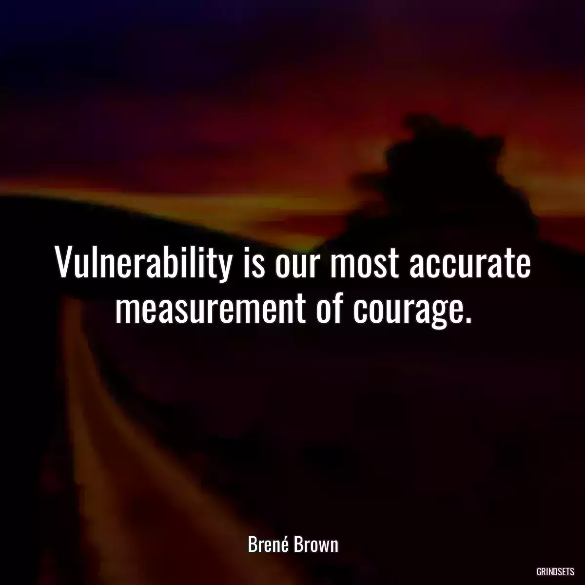 Vulnerability is our most accurate measurement of courage.