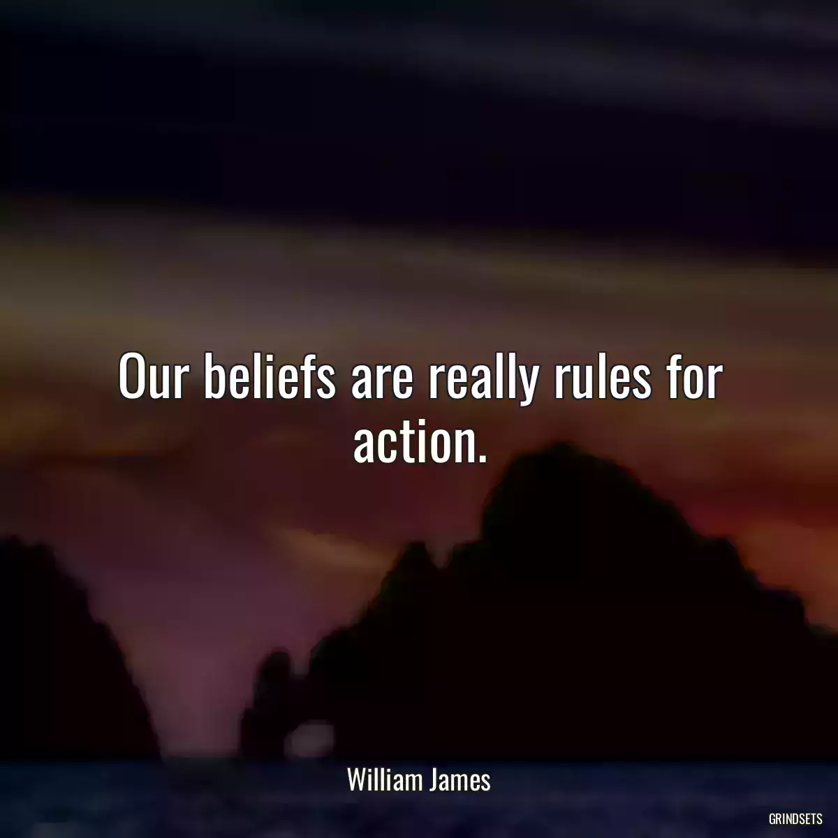 Our beliefs are really rules for action.