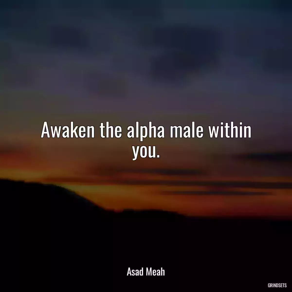 Awaken the alpha male within you.