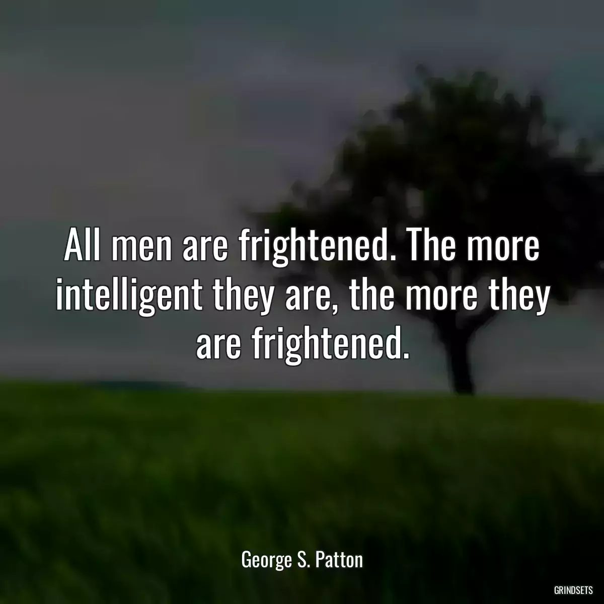 All men are frightened. The more intelligent they are, the more they are frightened.